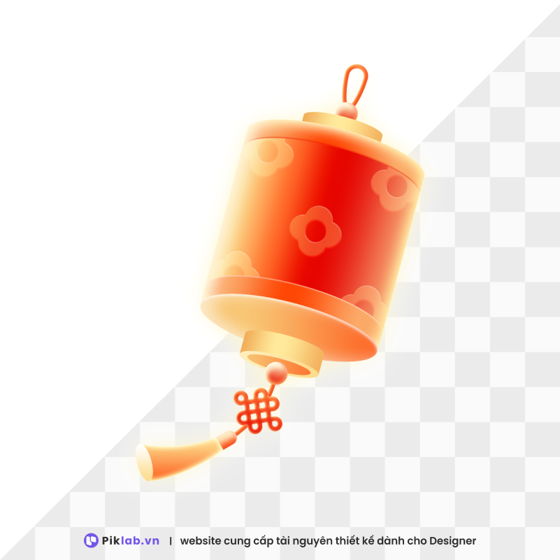 Design resource watercolor lantern happy new year tet holiday isolated on transparent đèn lồng PNG tết